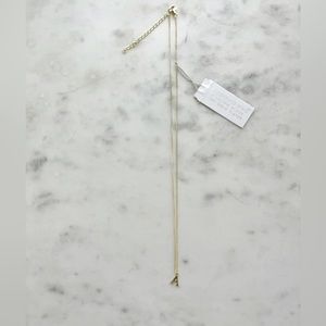 NWT ARGENTO VIVO PICK INITIAL Pendant Necklace 18k Gold-Plated Sterling Silver